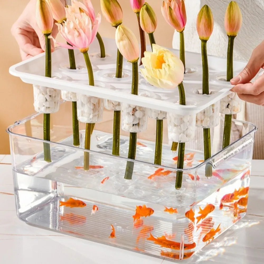 Transparent Hydroponic Grow Fish Tank Soilless Cultivation Healthy Environment Planting Container Self-Cleaning