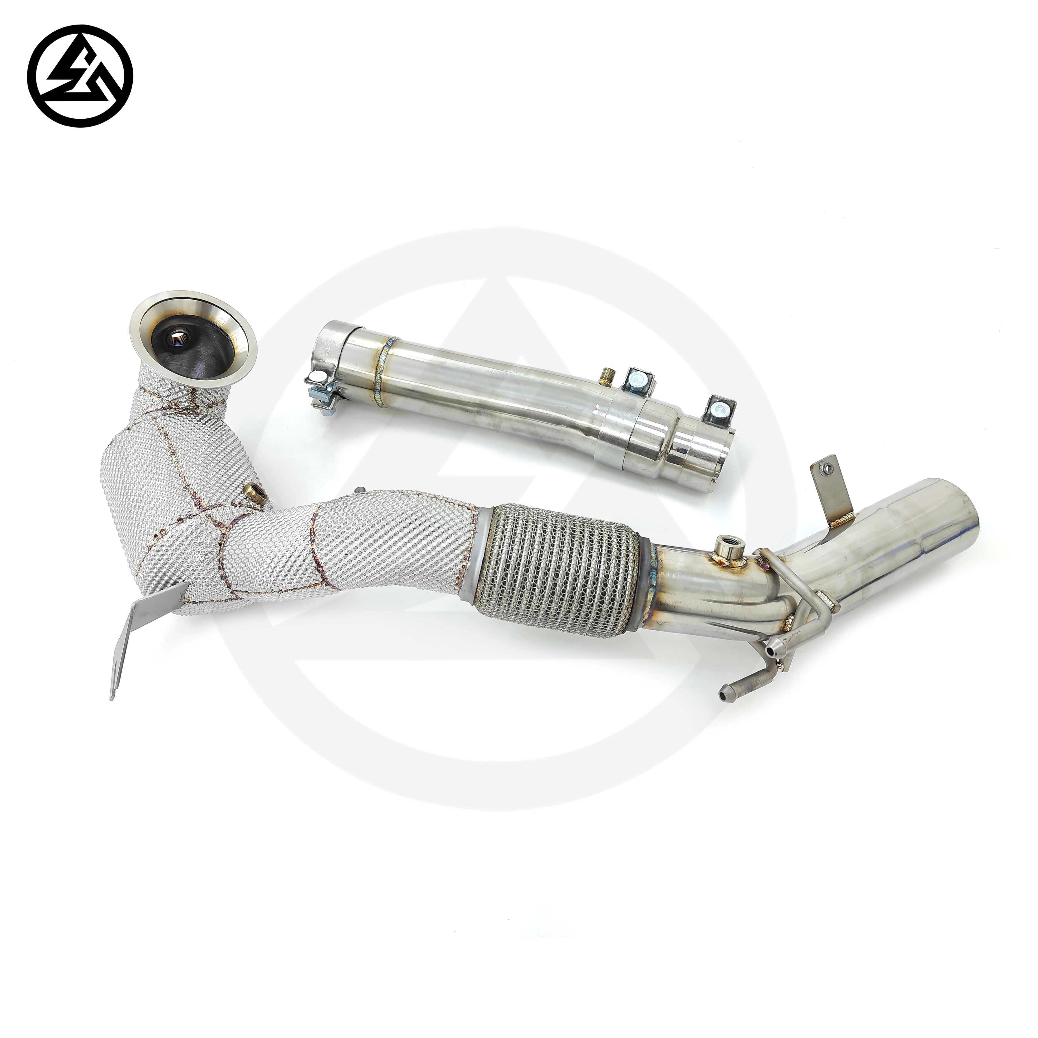 Downpipe für VW GOLF GTI MK8 2.0T 2021–2024. High Flow Exhaust Catted Downpipe