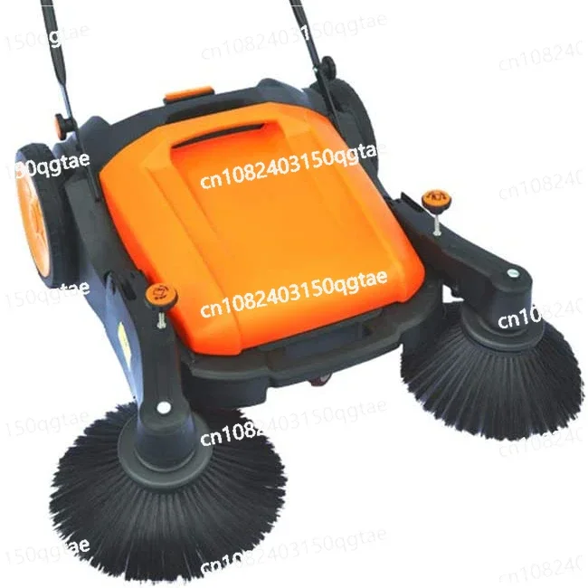 

Manual Sweeper for Outdoor Use with Two Side Brushes, Industrial Sweeper for Effortless Cleaning of Your Outdoor Areas