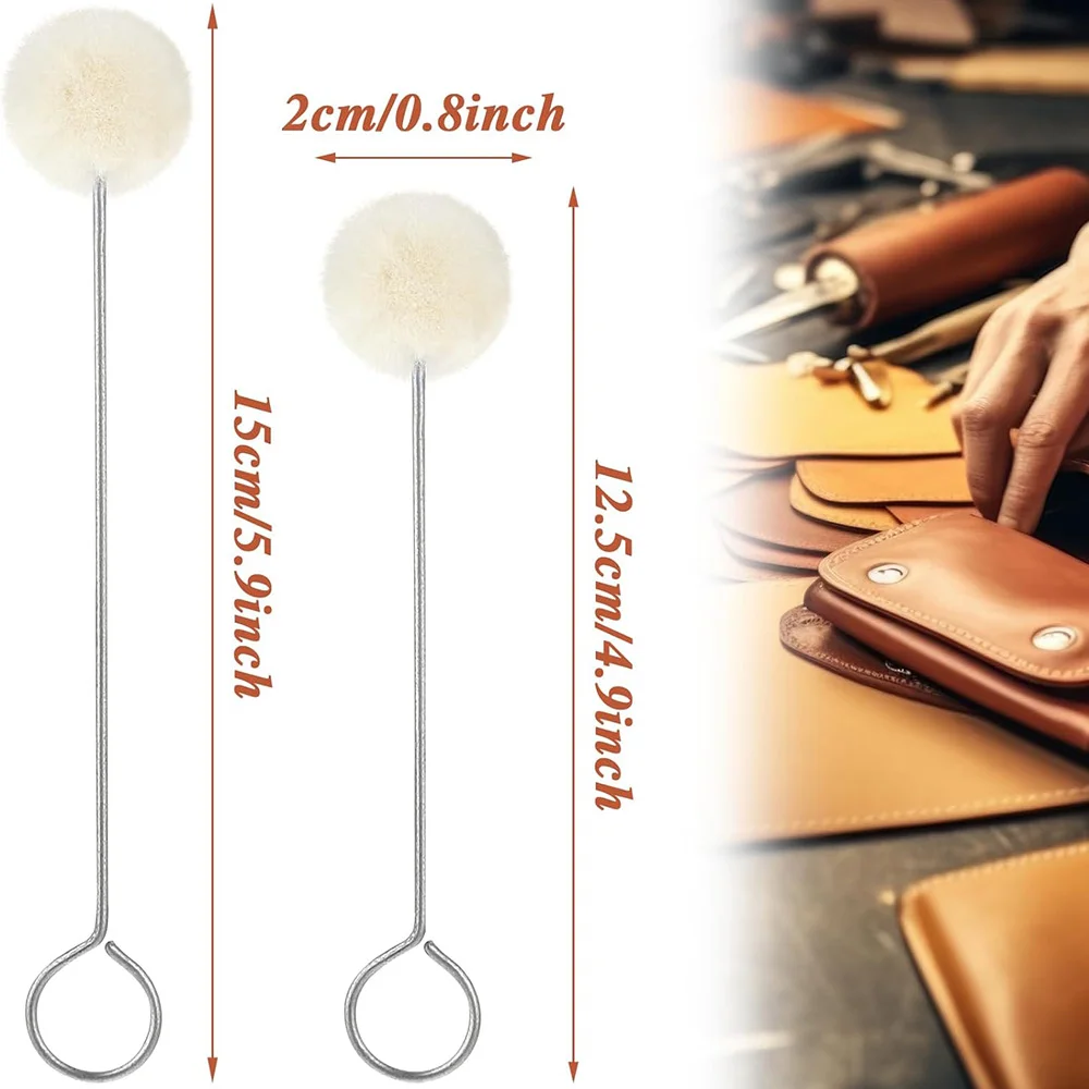 10/30pcs Leather Wool Balls Painting Brush Assisted Dyeing Leather Dauber Tool Leather Dyeing Brush Sponge Paint Brush