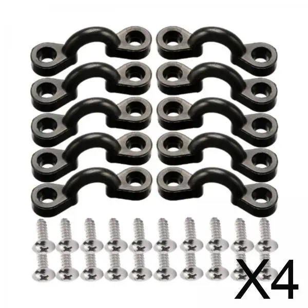 

Kayaking Accessories Nylon Pad Eye Kit with Deck Loops and Screws for Boat Fittings and Canoe Setup