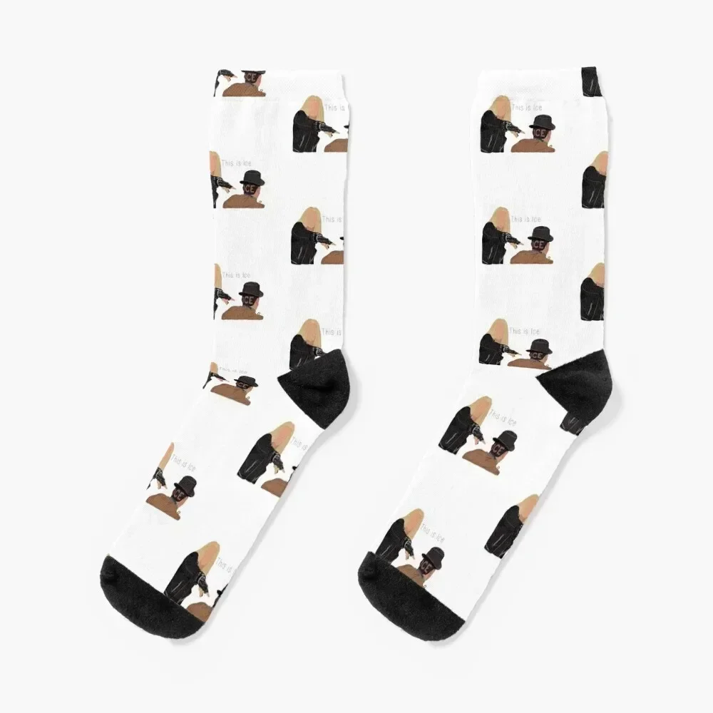 

This is ice Halloween fall sticker Socks valentine gift ideas happy christmass gift Rugby Men's Socks Women's