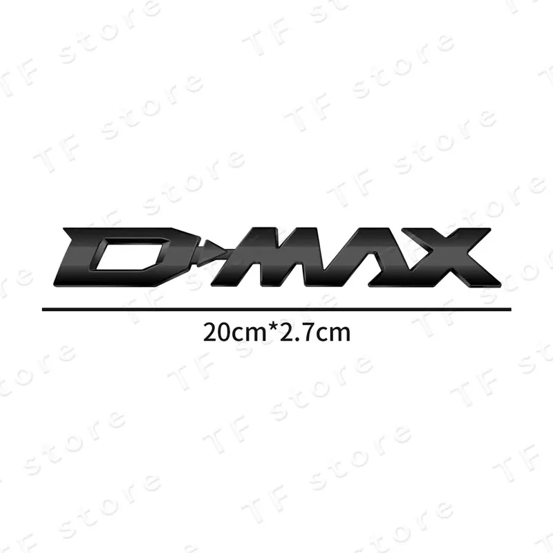 3D ABS Plastic Car Styling DMAX D-MAX Letter Logo Badge Sticker Car Body Trunk Fender Emblem Decal Auto Accessories