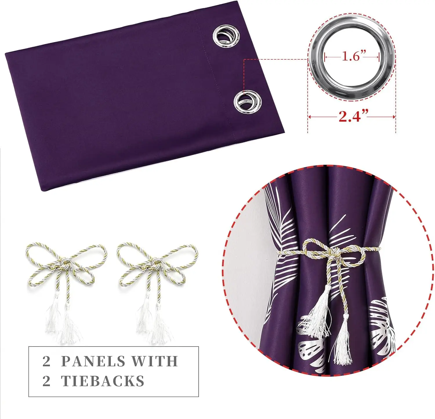 Estelar Textiler tende viola oscuranti tende per finestre con isolamento termico tende con anello di tenuta in argento camera