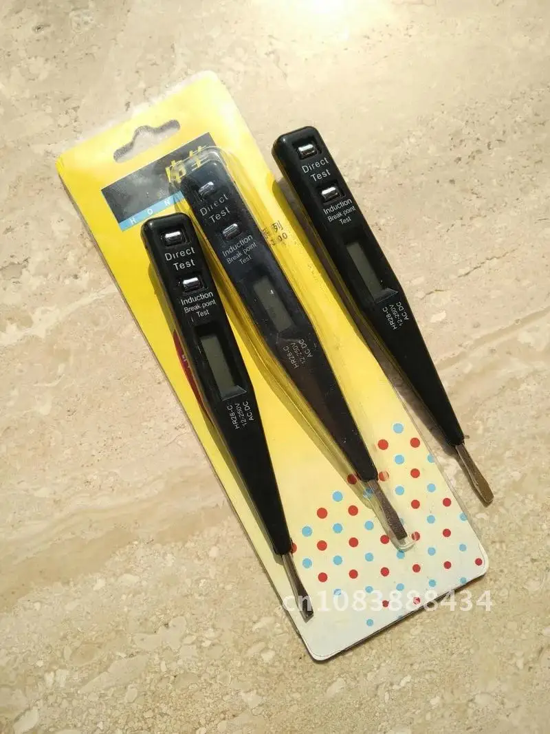 

Electric Indicator Voltage Meter Tester Pen Digital Voltmeter 12V-250V Socket Wall AC/DC Power Outlet Detector Sensor Tester Pen