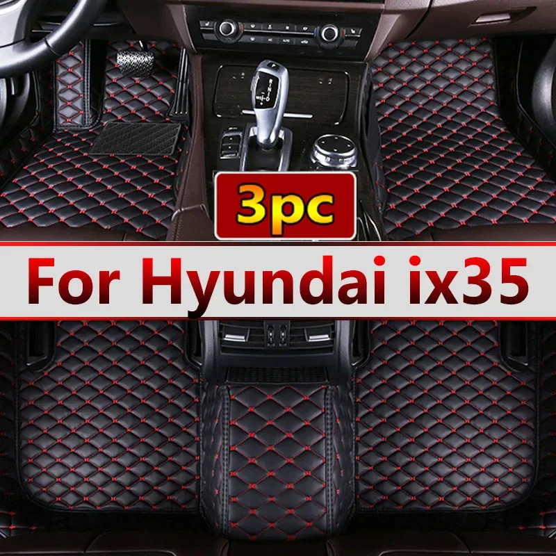 Custom Automotive Car Floor Mats For Hyundai ix35 2010 2011 2012 2013 2014 Auto Luxury Leather Men Women Car Mats Full Coverage