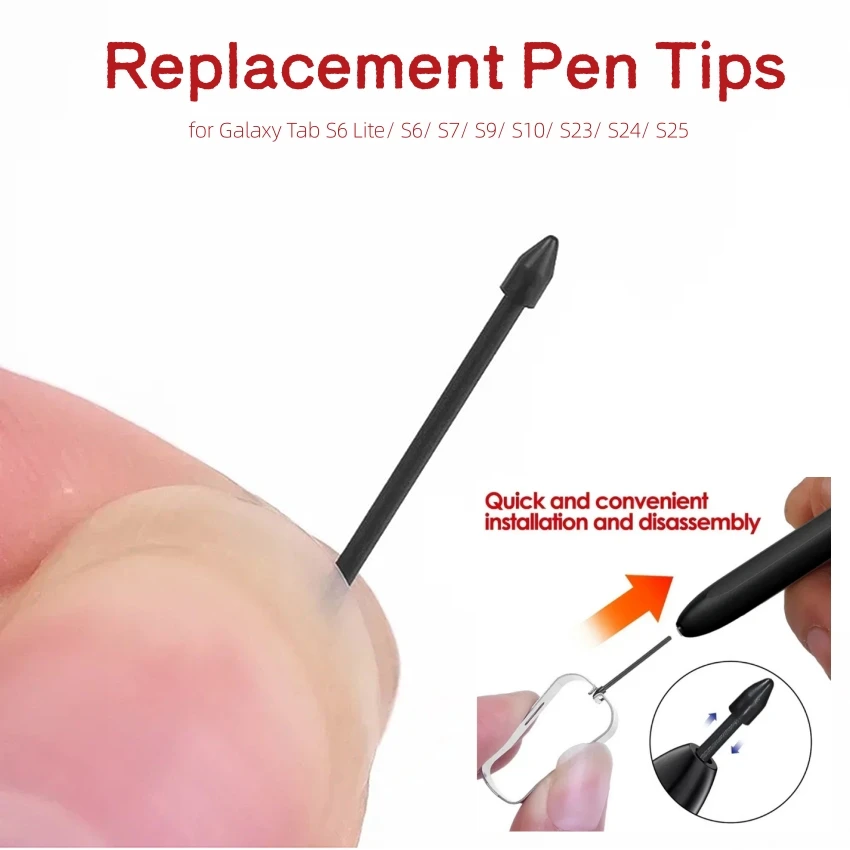 

Plastic Pen Tips +Clip for Samsung Galaxy Tab S6 Lite/ S6/ S7/ S9/ S10/ S23/ S24/ S25 Nibs ​Replacement Part