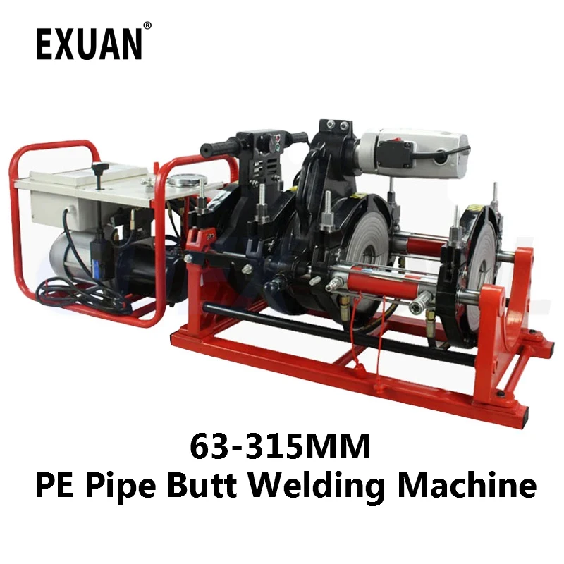 

Hydraulic 4 Ring PE Butt Welding Machine 160/180/200/225/250/280/315 Hot Melt Pipe Butt Welding Machine Water Electricity Weld