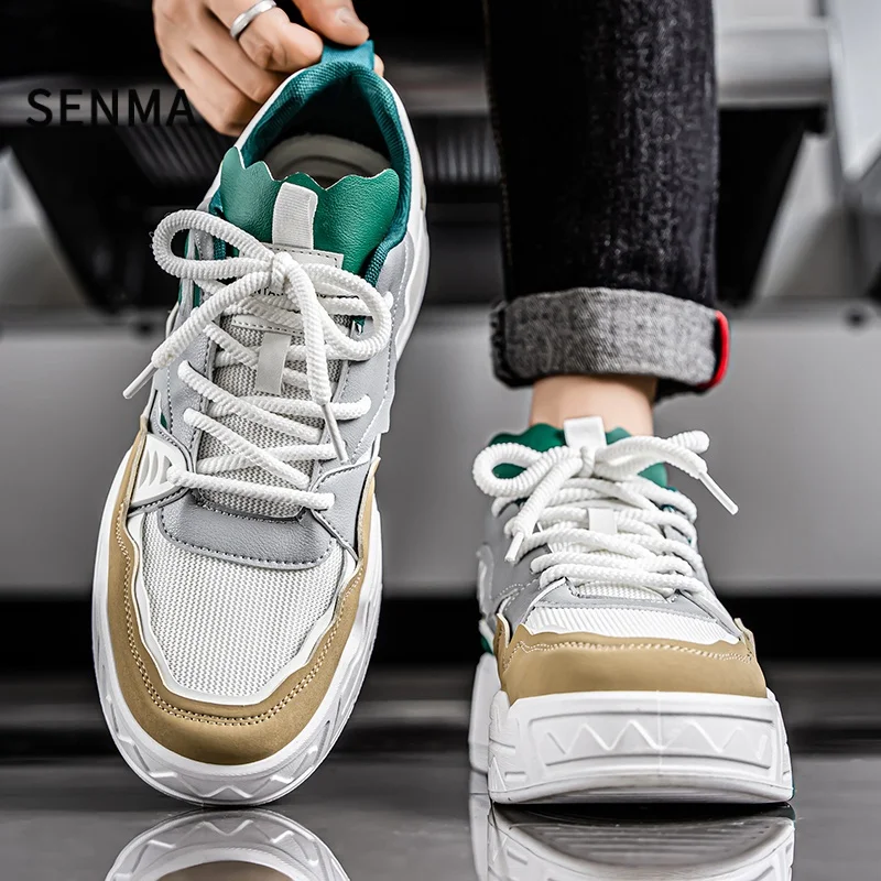 

SENMA Men Women Sneakers Trendy Skate Shoes Original Thick Soled Board Shoe Comfy Non Slip Casual shoes For Outdoor Activities