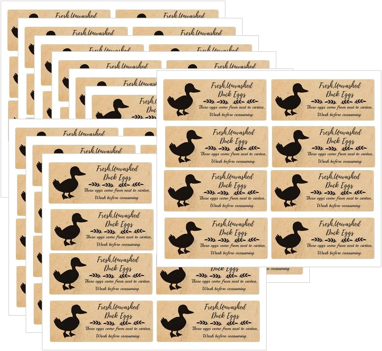 

Duck1 * 2.5 inch Farm Fresh Eggs Carton Labels Egg Packaging Handling Instructions Stickers for Farm Fresh Egg Business 120Pcs