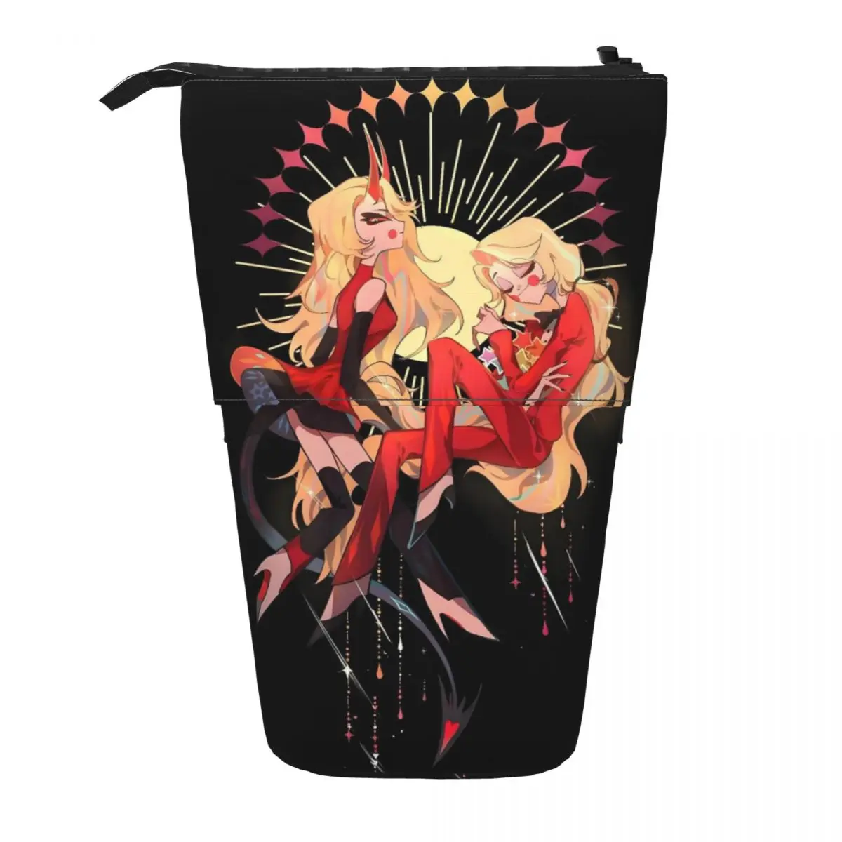 

Custom Hazbins Hotels Telescopic Pencil Case for Boy Girl Large Capacity Cartoon Film Colorful Printed Pen Bag Box School Supply