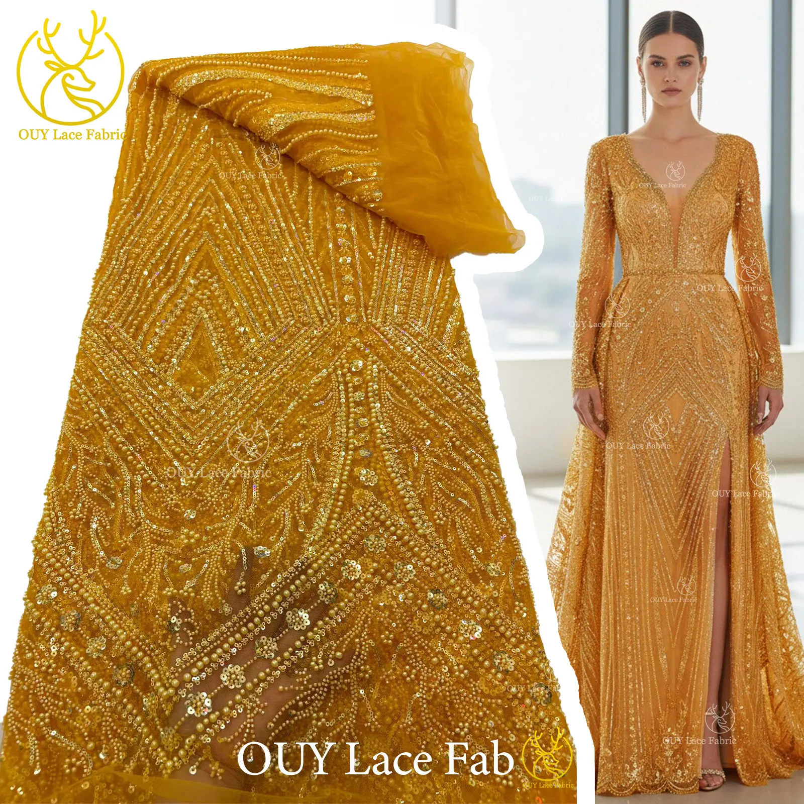 

Элитная африканская ткань с бисером и кружевом для свадебных платьев 2026 года, высококачественный французский нигерийский тюль с пайетками для женских свадебных и праздничных платьев