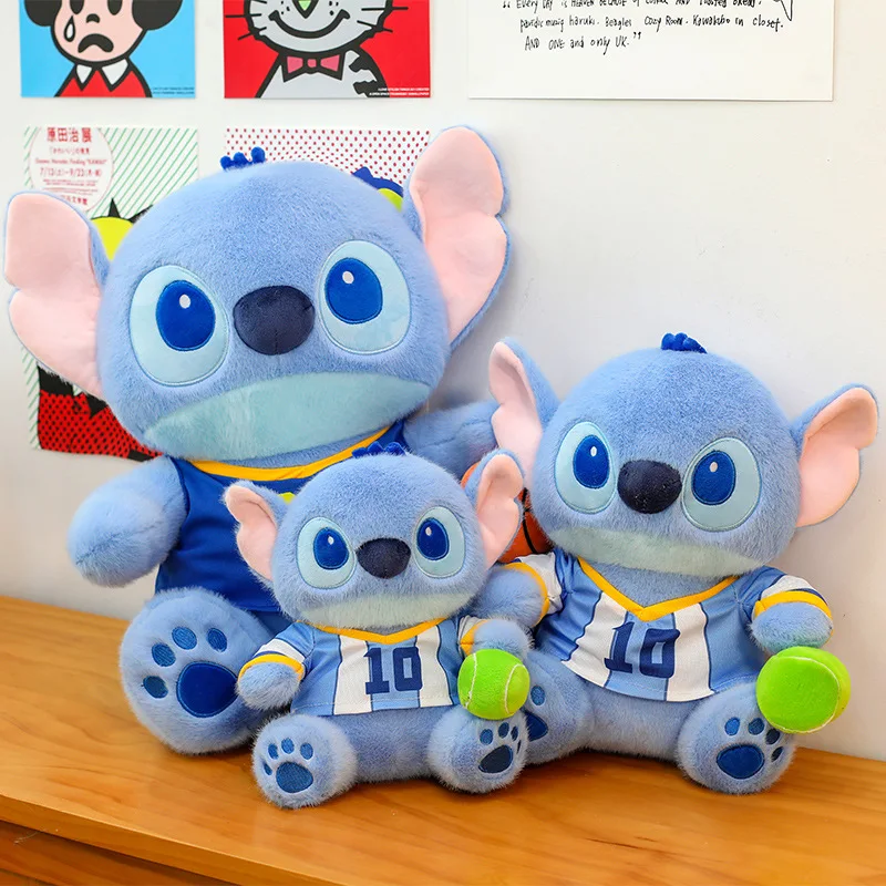 45cm Star Baby Sports Stitch Stuffed Plushies 2025 New Product Pillow Basketball Stitch Children Soft Plush Birthday Gift