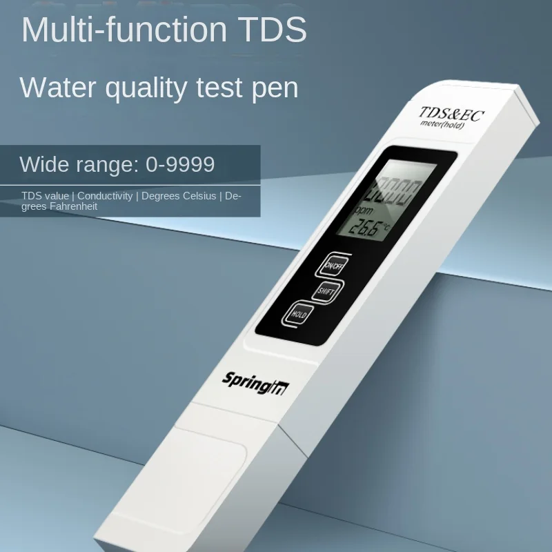 TDS Water Quality Testing Pen Multifunctional Temperature Test of Drinking Water, High Precision Household Water Purifier and