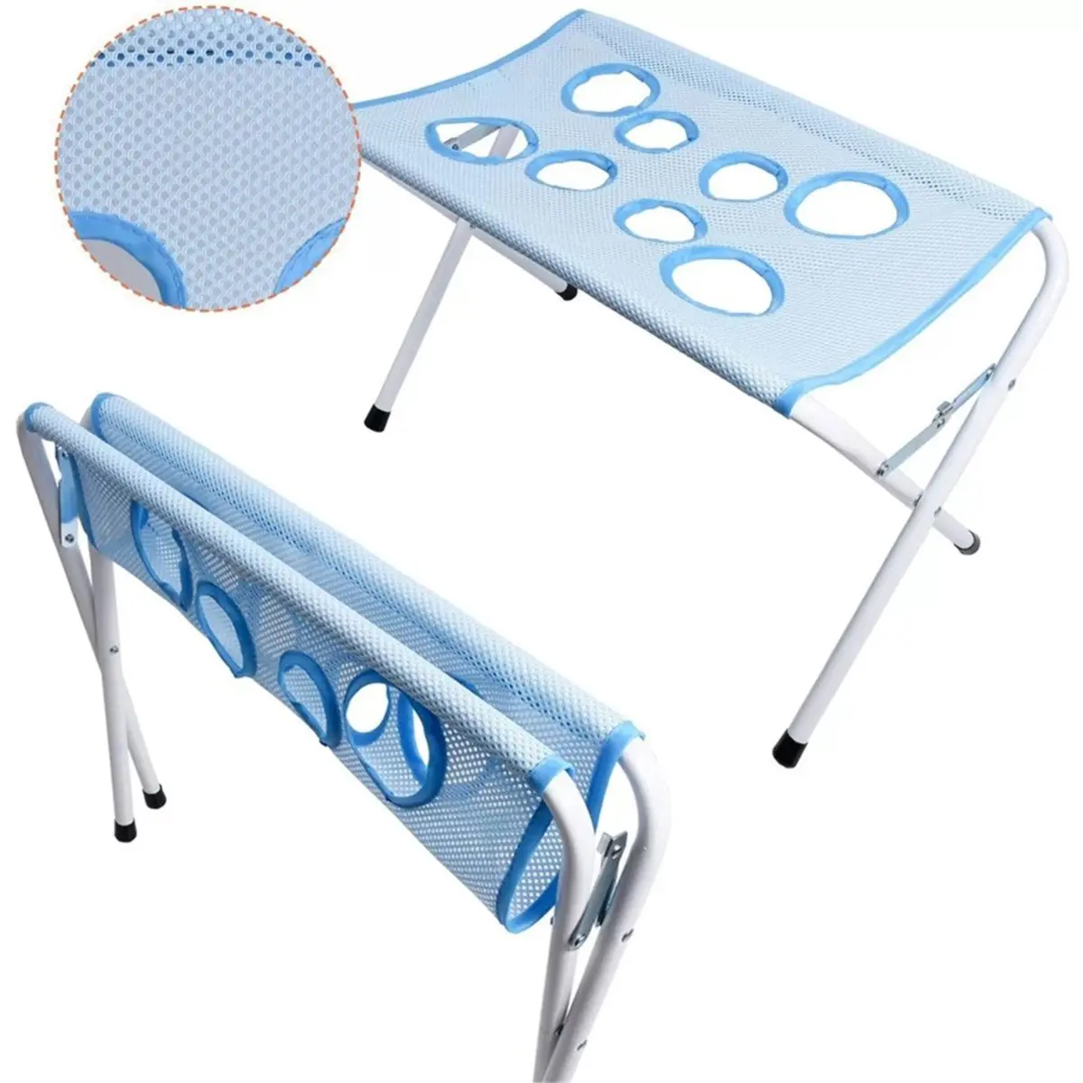 Pet Grooming Hammock Stand, Foldable Breathable Mesh Bath Rack for Cats & Small Dogs, Anti-Escape, Easy to Clean