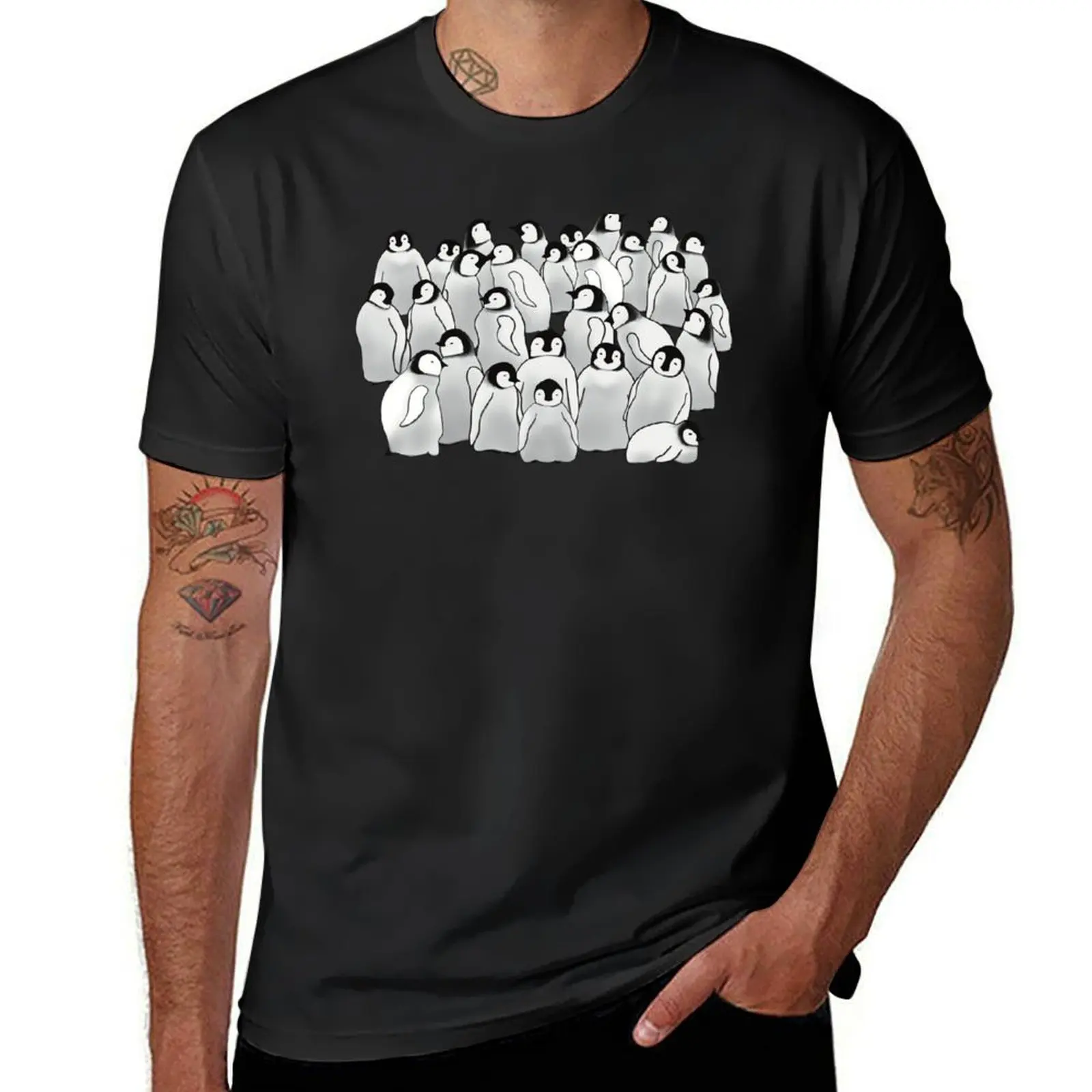 

Creche, Emperor Penguin Chicks Art T-Shirt graphics sublime boys animal print mens clothing