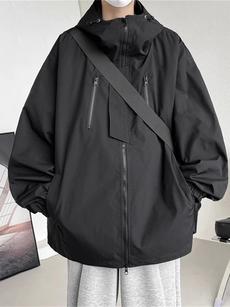 

Мужская демисезонная куртка с высоким воротником и капюшоном, мягкая, ветрозащитная, водонепроницаемая, для альпинизма, с улучшенной застежкой-молнией