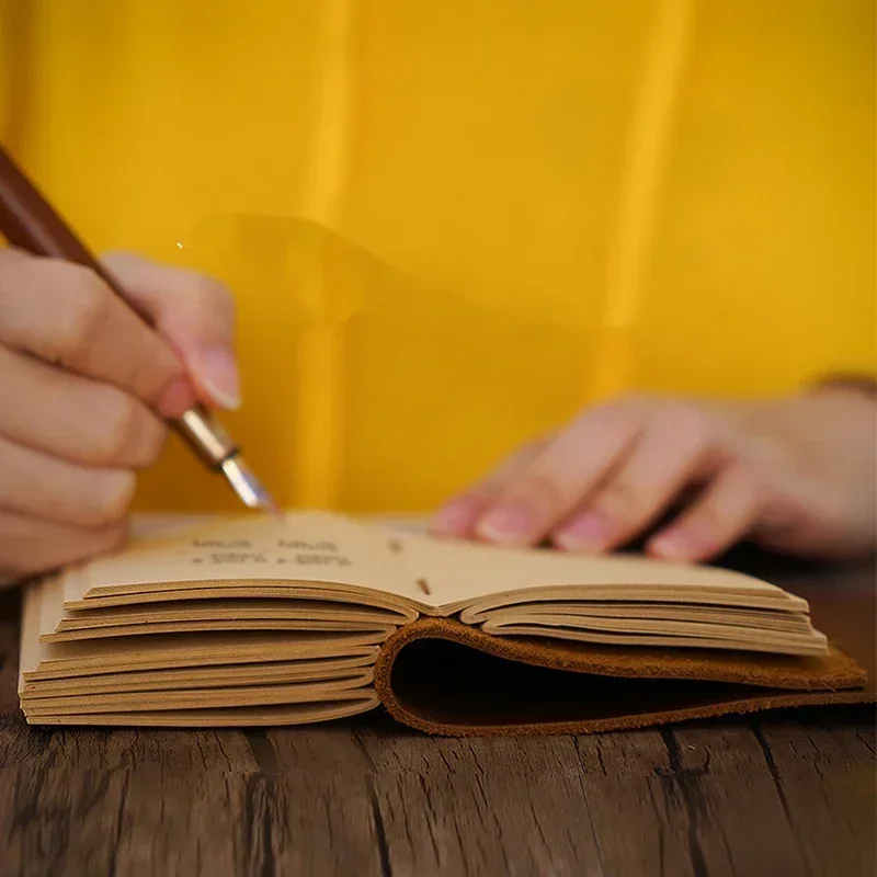 Papier cadeau rétro Fromthenon, couverture faite à la main en kraft portable, journaux en cuir, journal intime, carnet de croquis de papeterie, 100%