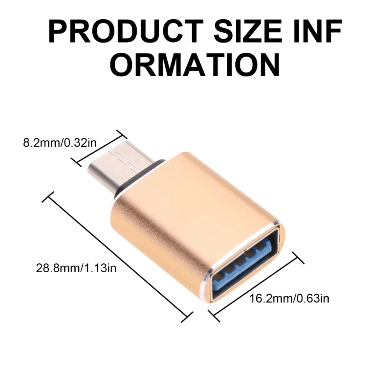 Tipo C aleación aluminio a interfaces USB3.0 OTG para mejorar conectividades