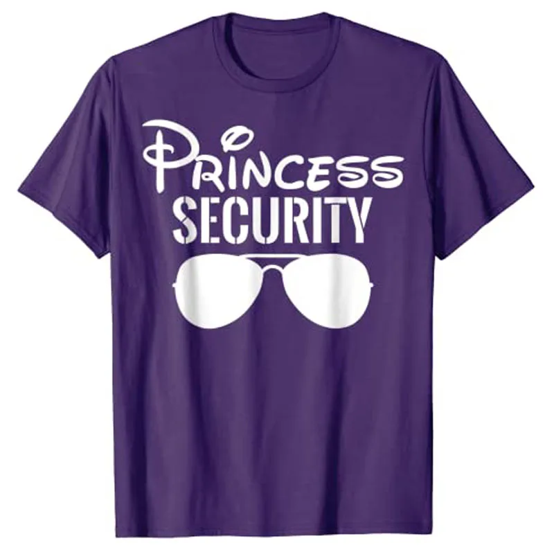 Princess Security Perfects Gifts for Dad or Boyfriend T-Shirt Men's Fashion Letters Printed Sayings Graphic Tee Top Husband Gift