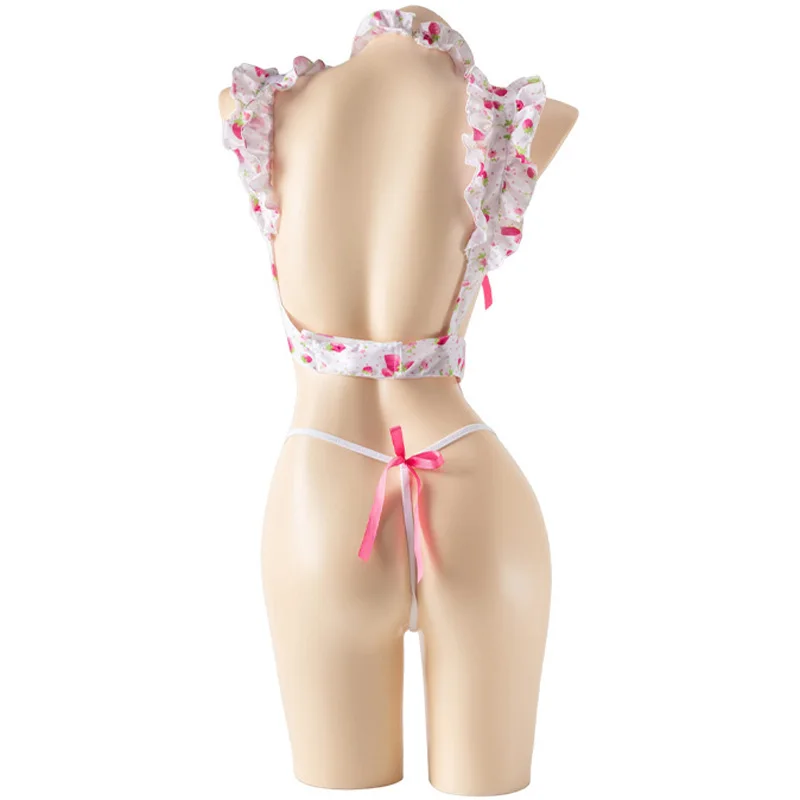 XXOO японское аниме девушка клубничный фартук униформа горничной наряды косплей костюм