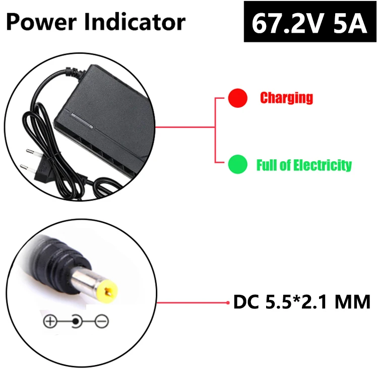 36 V/48 V/60 V/72 V 5A/2A Oplader Li-ion Batterij Elektrische Fiets Oplader 42 V/54.6 V/67.2 V/84 V 5A/2A Elektrische Scooter E-Bike Oplader