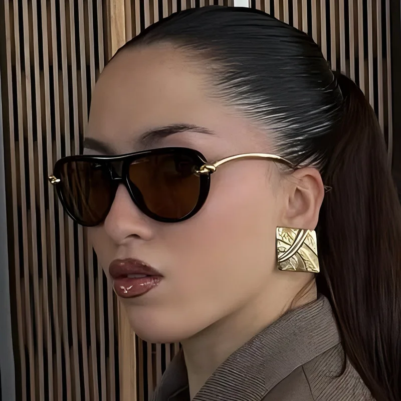 Ins Beliebte Mode Doppel Brücken Pilot Frauen Luxus Sonnenbrille Marke Designer Oval Hohl Shades UV400 Männer Sonnenbrille