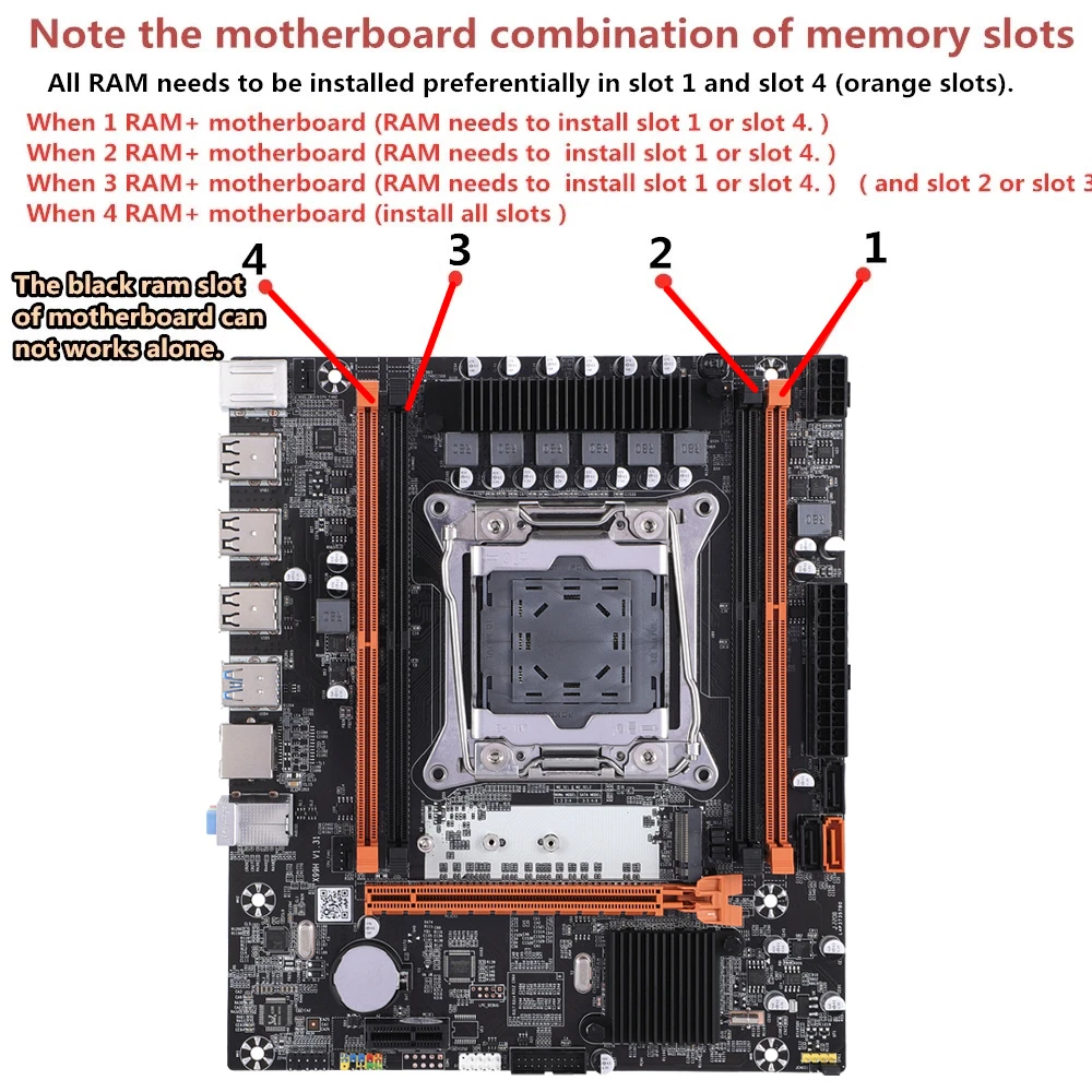 Imagem -02 - Kit Motherboard Lga 20113 Cpu Xeon e5 2670 v3 2x8gb = 16g Ddr4 2133mhz Memória Reg Ecc Usb 3.0 M.2 Nvme Keyiyou-x99hd4