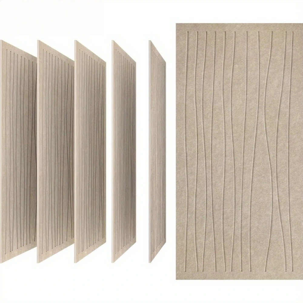 6 Pack Soundproof Wall Panels, Self-Adhesive Acoustic Panels, 59.94 x 29.97 x 1.02 cm Noise Reduction Panels for Home Theater, R - view 6