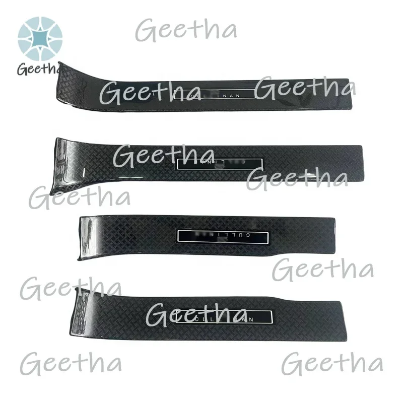 For Carbon Fiber Door Sills For Cullinan Replacement Out Door Sill Threshold With LED Plate Protection For Cullinan