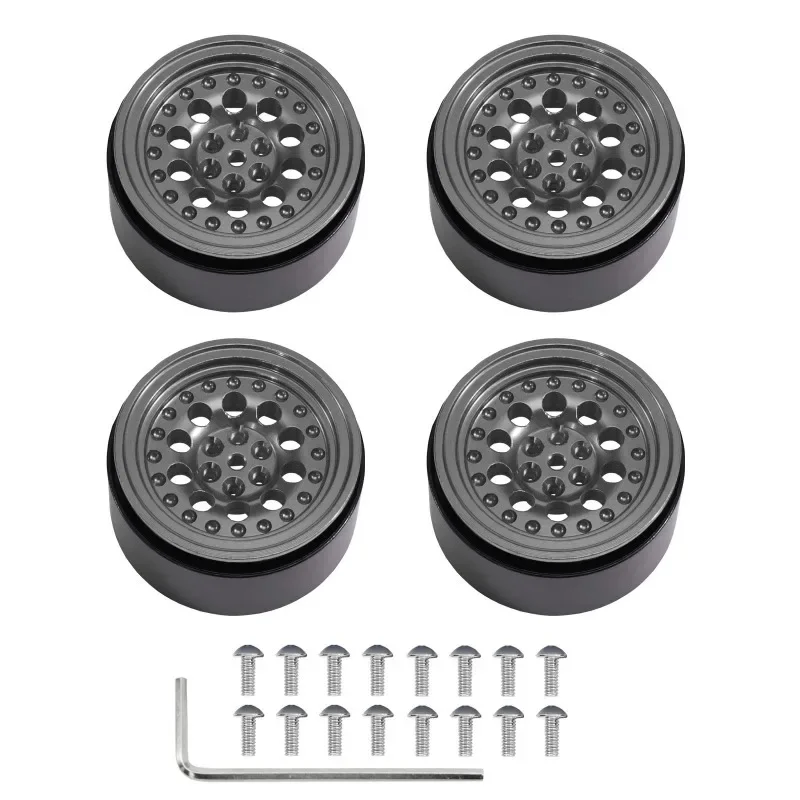 

5mm Hex 40*17mm Alloy Beadlock Wheels for MANGNIU MN82S MND90 MN99S MN78 1/12 RC Crawler Metal Locking Rims Upgrade Parts