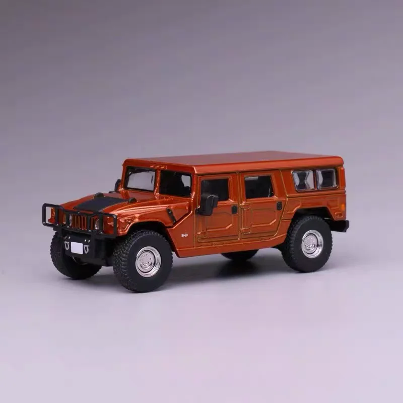 1/64 Scale 596 Orange Hummer H1 Alloy Off-Road Vehicle Model, Brand New Sealed Plastic Packaging Collectible Toy