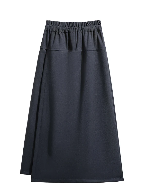 プラスサイズウールスカートパンツ女性カジュアル冬新作スリム体型カバー万能レジャースカートパンツ洋梨体型体型カバー