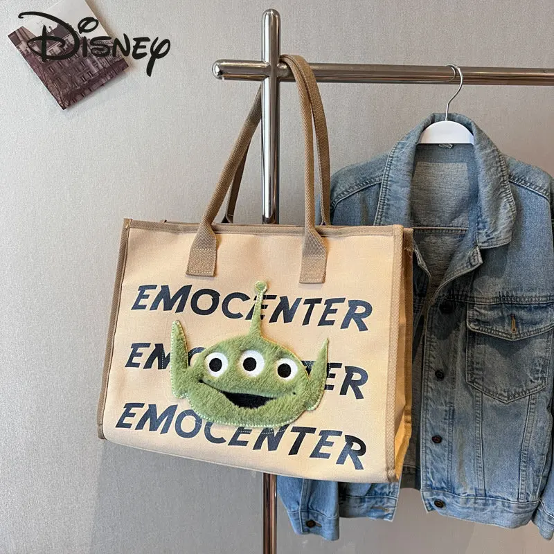 Disney Nova Moda Saco das Mulheres Desenhos Animados Grande Capacidade Commuter Shoulder Bag Lazer Versátil Ambiental Shopping Bag