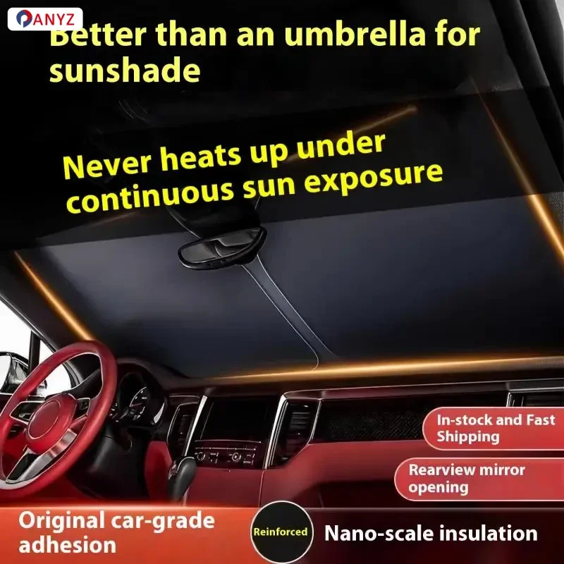 Car Front Windshield Sunshade Heat Insulation Sun Visor Summer Cooling Auto Accessories For Mazda3 BP 2019~2025 2023 2024 MK4 view 5