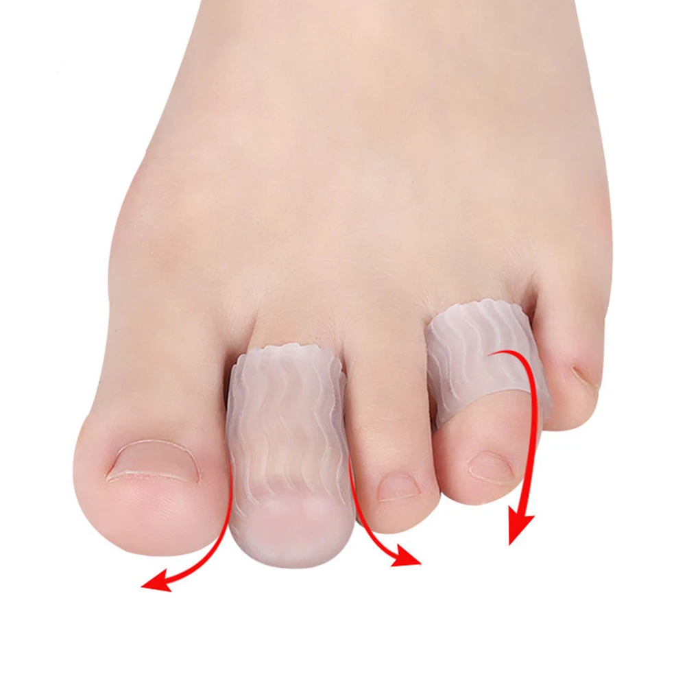 

4pcs Protectors Toe Sleeve Foot Care Tool Gel Toe Corn Protector Pain Relief Walking Running Non-Slip Soft Comfortable Unisex