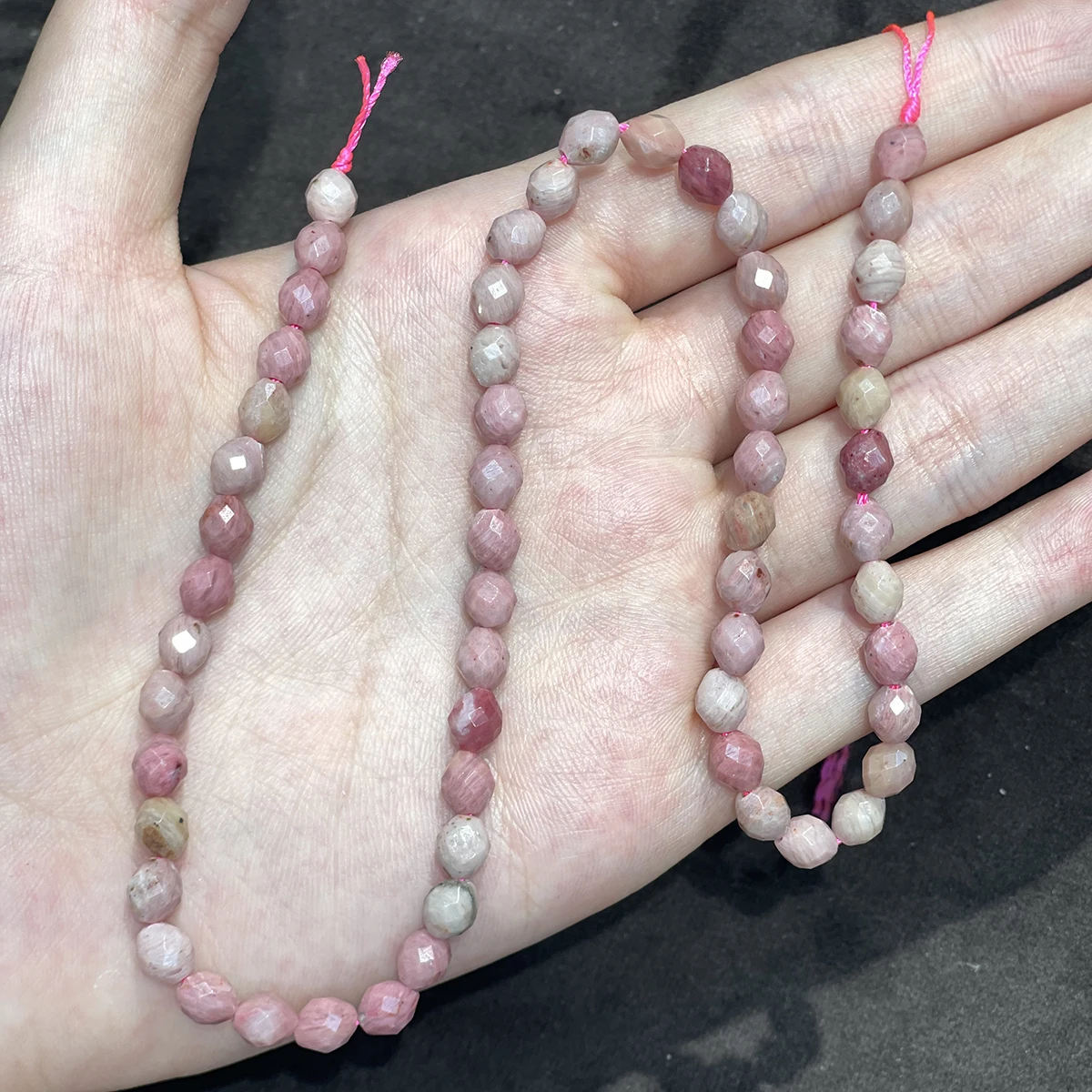 Faceted Beads Natural Stone Amazonite/Unakite Beads 6.5x7.5mm For Jewelry Making DIY Necklace Bracelet Earrings Accessory