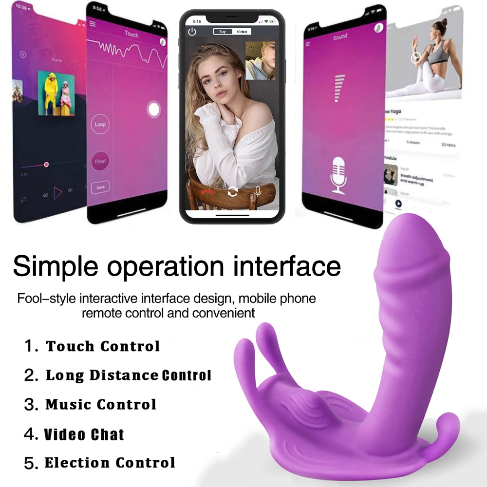 10 Kecepatan Dildo Vibrator Mainan Seks untuk Wanita Anal Masturbator Klitoris Merangsang Aplikasi Remote Control Celana Dalam Seksi Dildo Dewasa Sextoy