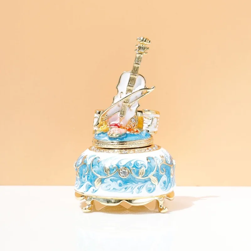 

Exquisite Jewelry Box Trinket Luxury Jewellery Boxes Painted Enamel Jewellery Case Unique Gift Decorative Casket for Jewelry