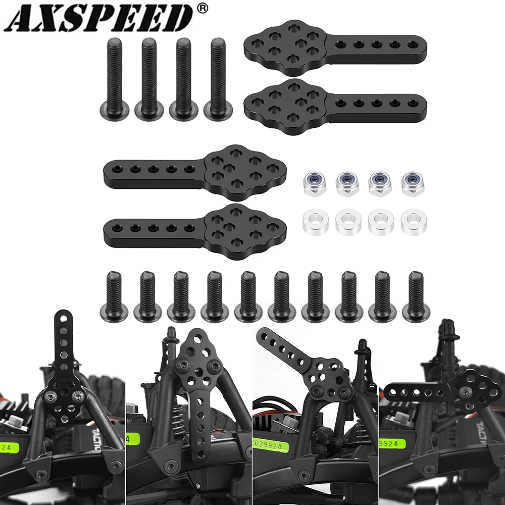 AXSPEED Metal Shock Absorber Mount Adjust Height Angle Stand for 1/10 RC Crawler Axial SCX10 90046 90047 D90 D110 Upgrade Parts