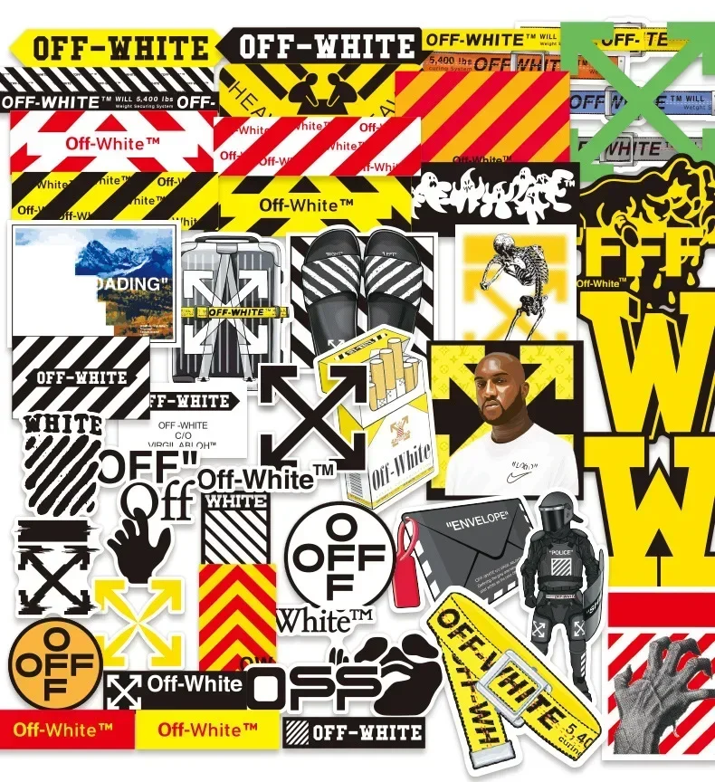 50 pegatinas impermeables personalizadas de marca de moda para laptop, termo, teléfono móvil, tableta y casco