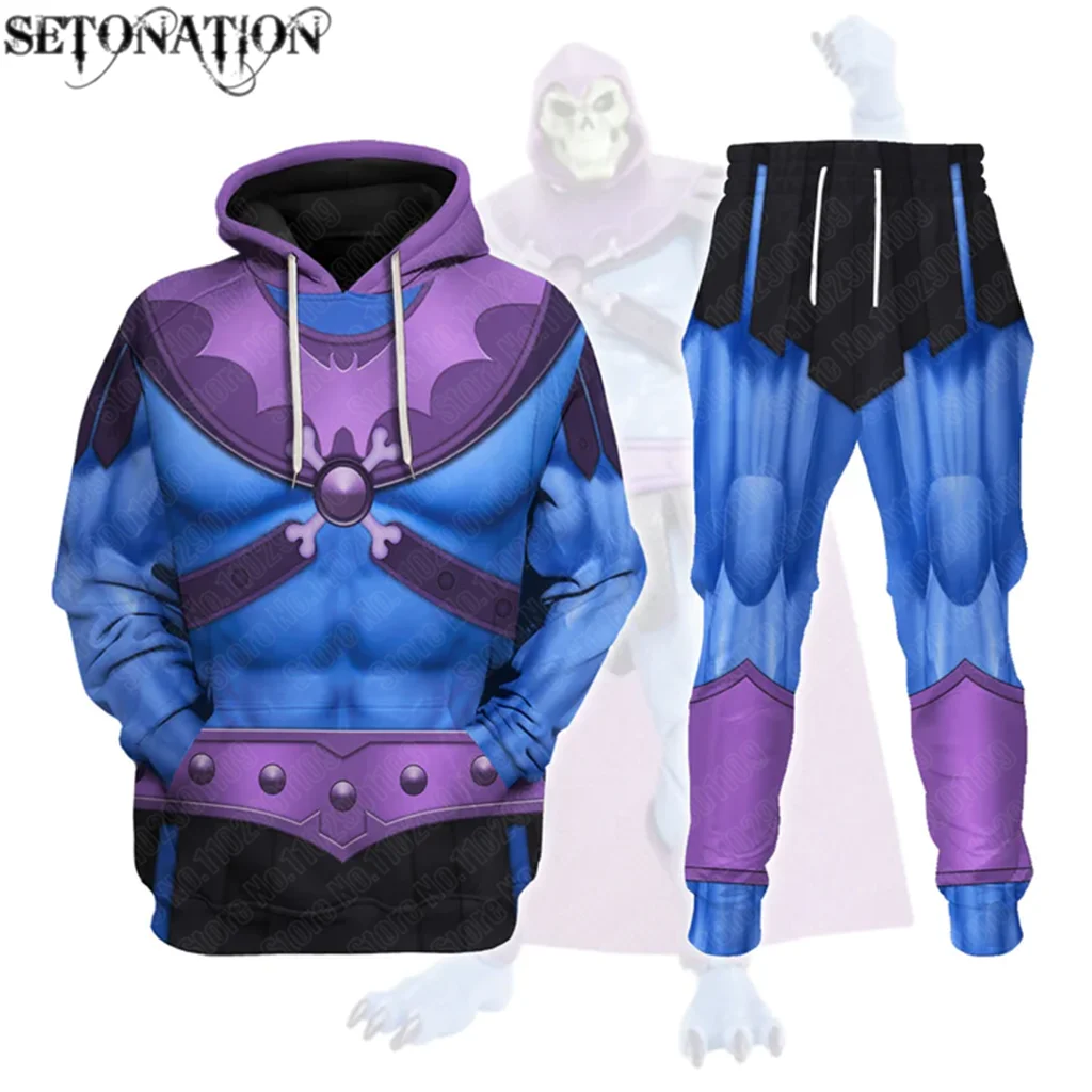 Masters of the Universe pria kerangka pria/wanita mode baru Keren 3D cetak mode Hoodie/celana/Tracksuit dropshipping