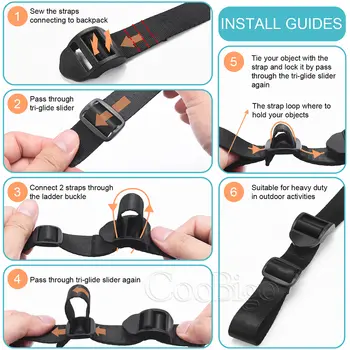 20毫米、25毫米、32毫米、38毫米塑膠三滑梯形鎖扣,適用於背包肩帶,黑色 8 最佳銷售 25毫米扣 - №2