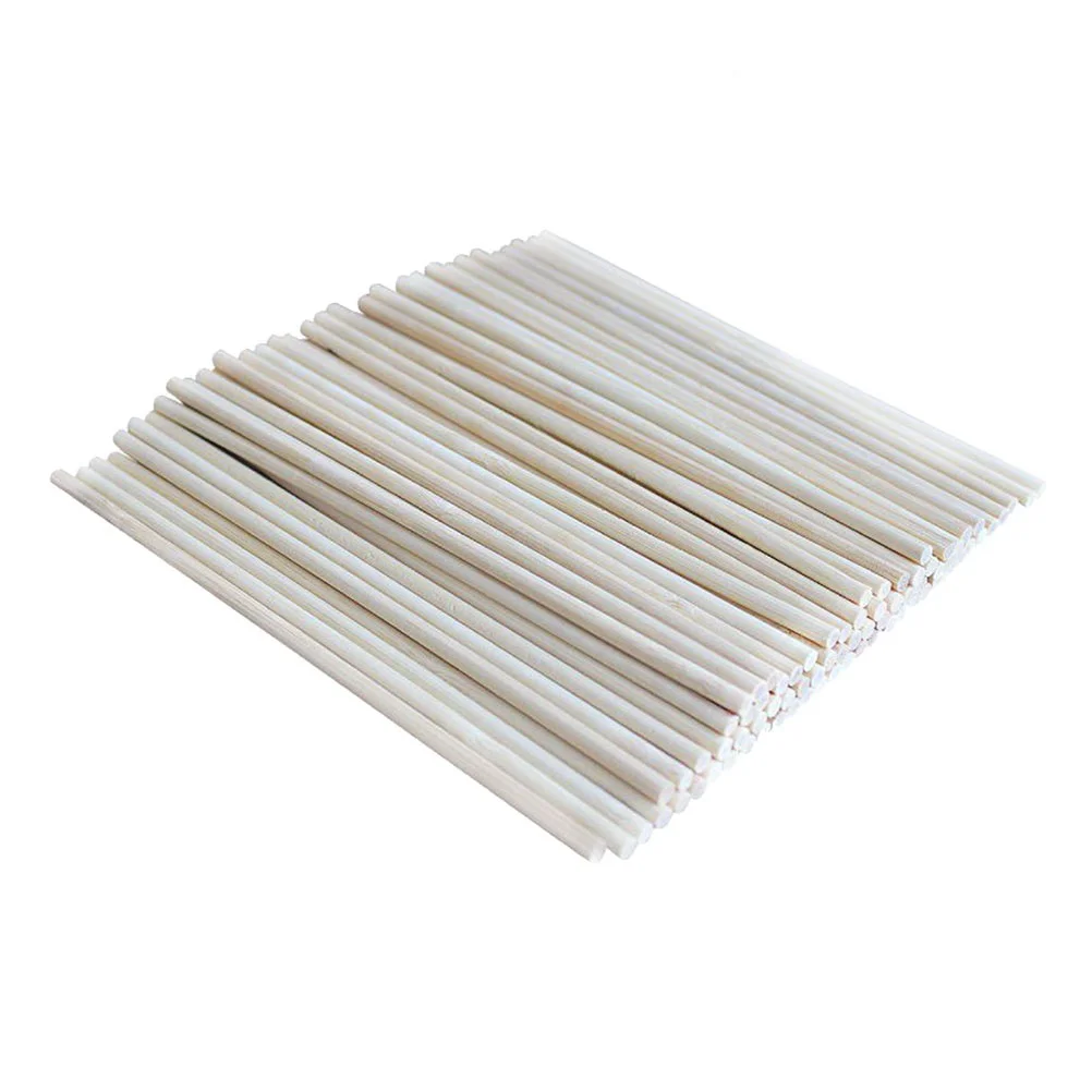 100 Pcs Artistic and Supplies DIY Dowel Rods Wood Pin Lollipop Sticks for Crafts Child