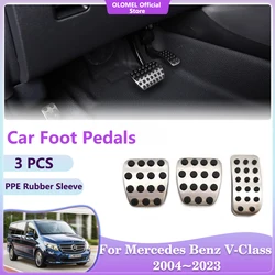 For Mercedes Benz V-Class Viano Valente EQV W639 W447 2004~2023 Car Foot Pedals Fuel Rest Brake Accelerator Pad Alloy Accessorie