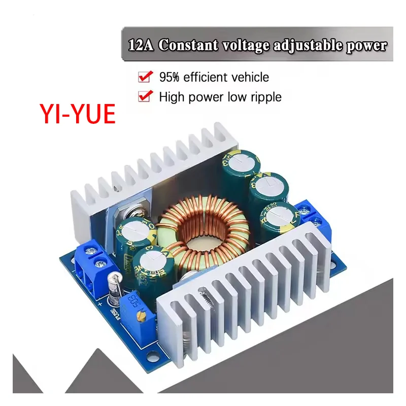 100W 5-40V 12A DC-DC High Power Low Ripple ปรับขั้นตอนลงโมดูลที่มีประสิทธิภาพ 95% รถโมดูล 12/24V ถึง 3.3V/5/12V