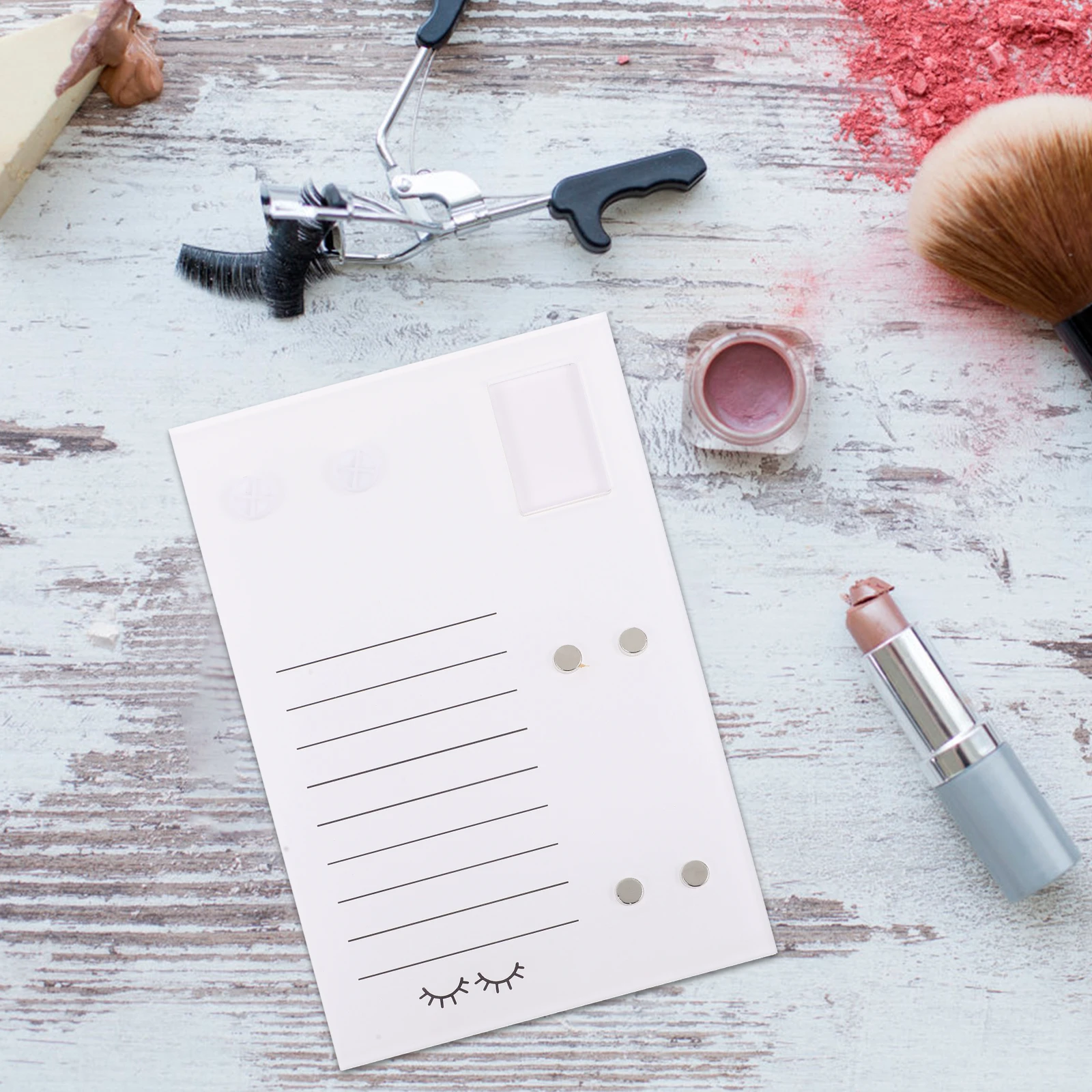 

Прокладка для ресниц, акриловые поддоны, магнитная доска для пинцета, лоток для наращивания, белая плитка, доска для наращивания ресниц для ресниц