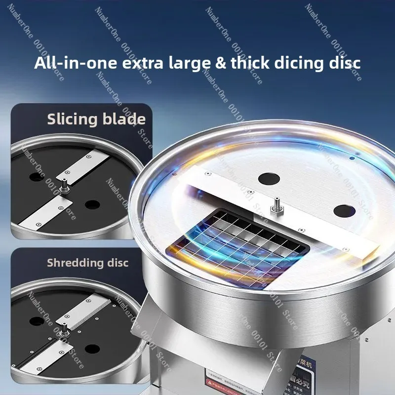 Full Stainless Steel Commercial Vegetable Cutter Multi Purpose Potato Dicing Shredder Machine For Restaurant Catering