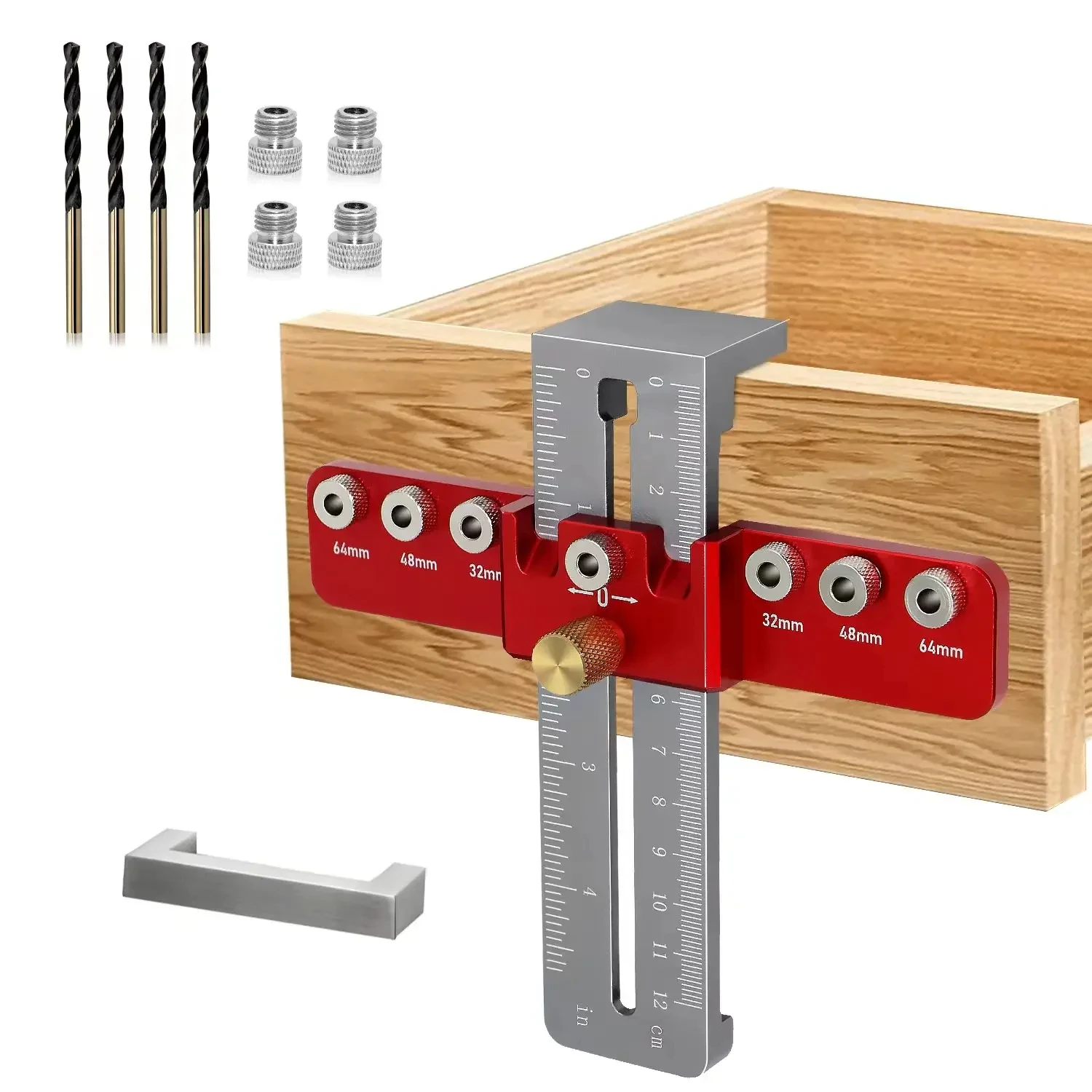 

Cabinet Hardware Jig, Punch Locator Drill Guide for Knob Handles Pulls Cabinet Template Tool for Drawer Cabinet Installation