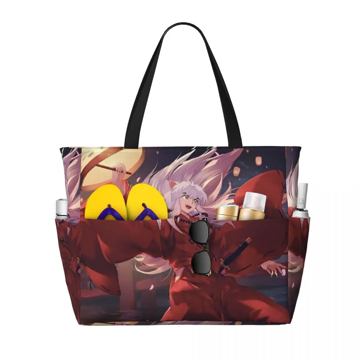 

Inuyasha аниме пляжная большая сумка спортивный тренажерный зал йога спортивная большая сумка женская дорожная сумка сумка для фитнеса